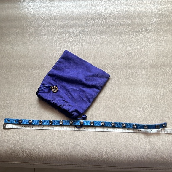 Tory Burch Double Wrap Logo Studded Bracelet Navy - Excellent Condition! - Picture 4 of 10